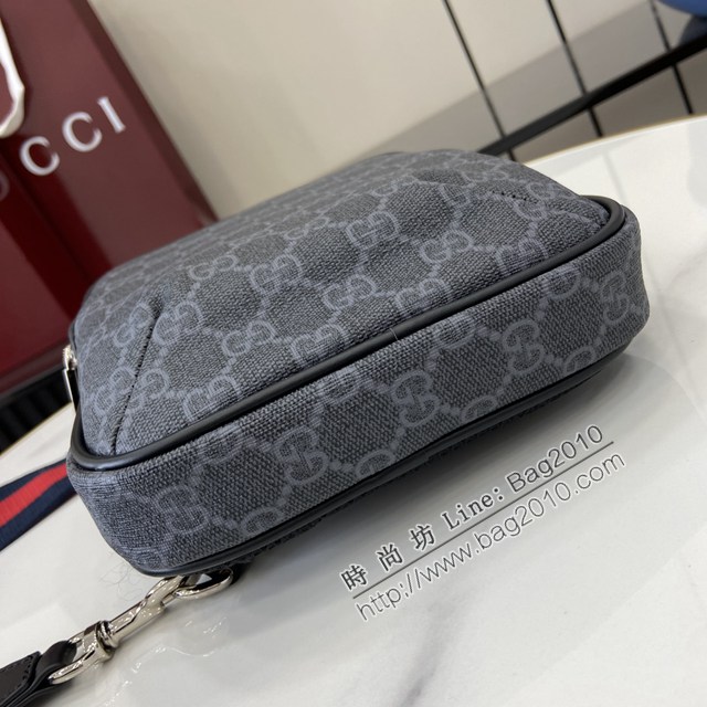 Gucci專櫃古馳最新款小型斜挎包男士胸包 jh2882型號：822073